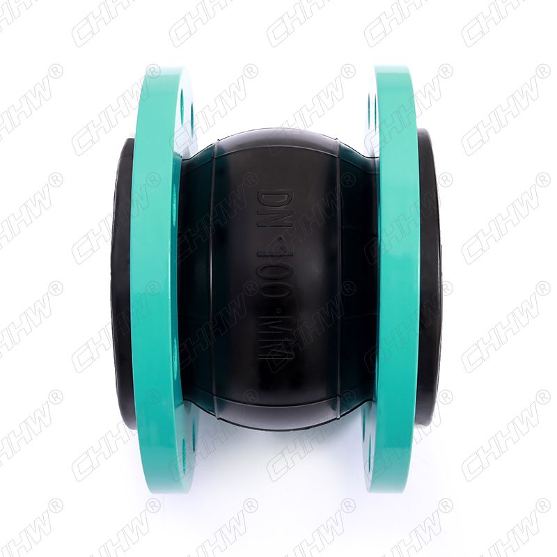 DN100可曲撓單球體橡膠軟接頭(經(jīng)緯線橡膠接頭)