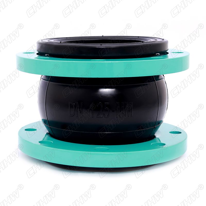 DN125可曲撓單球體橡膠軟接頭(經(jīng)緯線橡膠接頭)