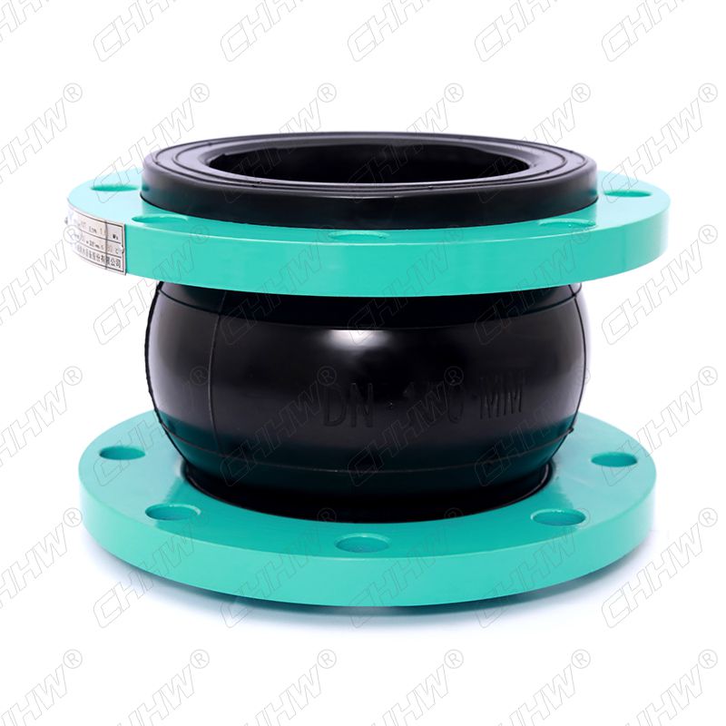 DN150可曲撓單球體橡膠軟接頭(經(jīng)緯線橡膠接頭)