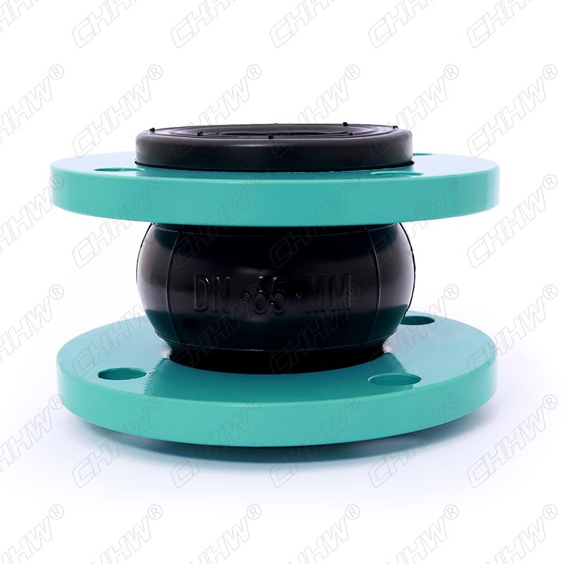 DN65可曲撓單球體橡膠軟接頭(經(jīng)緯線橡膠接頭)